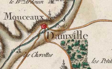 Damville sur la carte de Cassini Photo